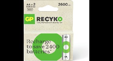 GP AA batterij Oplaadbaar GP NiMH 2600 mAh ReCyko 1.2V