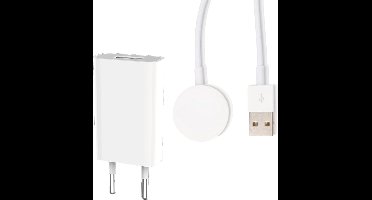Oplaadkabel met Adapter Geschikt voor Apple Watch Series 1 t/m 7 - Draadloze Oplader iWatch met USB Oplader en Opladerkabel