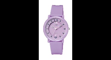 Q&Q V36A-003VY - Horloge - Sport - Analoog - - Plastic band - Rond - Kunststof - Paars