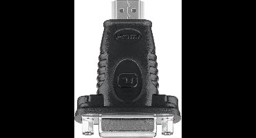 Goobay HDMI/DVI-D Monitor Adapter - HDMI (m) naar DVI-D Dual-Link (24+1 pin)(v) - vernikkeld - Zwart