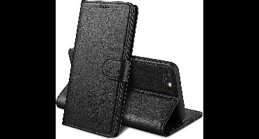 Hoesje Portemonnee voor iPhone 6 Plus Zwarte portemonnee met magnetische klep en kaartopslag