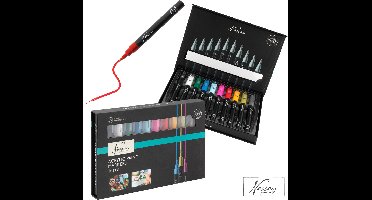 Acrylstiften 10pcs - Stiften - Acrylverf Stiften Professionele Kwaliteit - Veelzijdig - Voor Kunstenaars, Hobby & DIY - Magneetsluiting