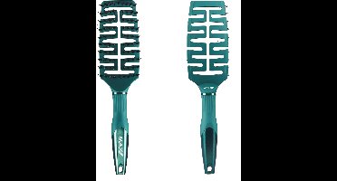 Max Pro Detangler Haarborstel Evergreen Elegance - Antiklit - Haar borstel - Jongens en meisjes - Comb - Brostel - Groen - Zwijnenhaar borstel
