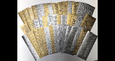 25 Kerst Stickervellen Pakket - Assorti