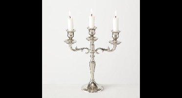 Boltze - Kandelaar - Kaarsenhouder - 27 cm - Aluminium - Varas - Zilver