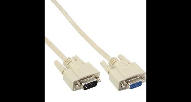 InLine - VGA (D-Sub) naar VGA (D-Sub) female - 10 m - Geel