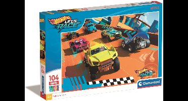 Clementoni - Kinderpuzzel - 104 Maxi Stukjes - Hot Wheels - Puzzel Voor Kinderen - Vanaf 4 Jaar