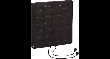 Nedco BV Afsluitbaar ventilatierooster 200x200mm PS, kunststof bruin