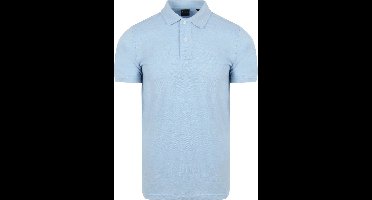 Suitable Mang Poloshirt Lichtblauw - Maat M - Heren - Polo shirt Heren met Korte mouw