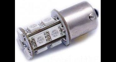 BA15S LED 13-SMD BLAUW 5050 - 24V LED lamp