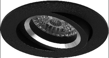 Dimtone inbouwspot Teun -Rond Zwart -Philips Warm Glow -Dimbaar -4.9W -Philips LED