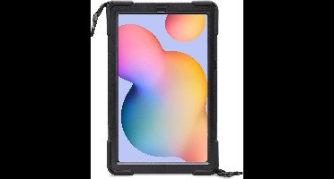 Xccess Tablethoes geschikt voor Samsung Galaxy Tab S6 Lite Hardcase Backcover | Xccess Survivor All-round + Schouderband | Schokbestendig Galaxy Tab S6 Lite Telefoonhoesje | Anti Shock Proof + Standaard - Zwart