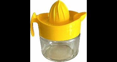 Excellent Houseware Sinaasappelpers/citruspers Mini - Handmatig - kunststof - 15 x 12 cm - geel