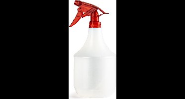 Plasticforte Plantenspuit met een inhoud van 1 liter - wit - rode verstuiver - 25 cm - kunststof