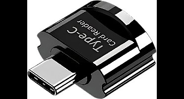 Micro SD kaartlezer voor iPad, iPhone en MacBook USB-C Zwart