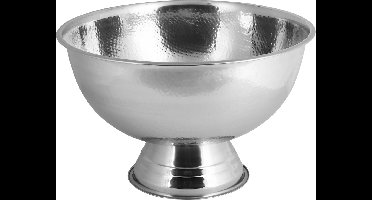 Niceey Champagneschaal - Champagnekoeler - Ijsemmer - Champagne Emmer - Flessenkoeler - RVS - Zilver met Relief