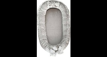 Wazzhappening - Babynestje - Velvet - strik - grijs zand - fluweel - strikken