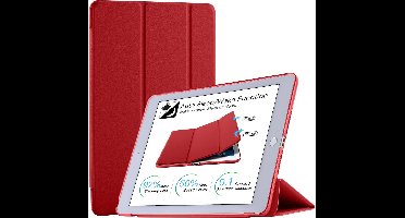 Tablethoes Geschikt voor: Apple iPad 10.2 (2019) 7e generatie / iPad 10.2 (2020) 8e generatie / iPad 10.2 (2021) 9e generatie 10.2 inch Ultraslanke Hoesje Tri-Fold Cover Case - Rood