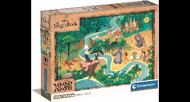 Clementoni - Puzzel - 1000 Stukjes - Disney Jungle Book Story Map
