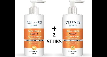 Celenes by Sweden Duindoorn Bodylotion - 200ml x 2 Stuks - Voor Vette en Gecombineerde Huid - Vitamine C+