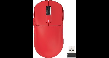 ATTACK SHARK Draadloze Gaming Muis - Wired/2.4G/BT5.4 - Lichtgewicht 49G - PAW3395 - 26000DPI - Rood