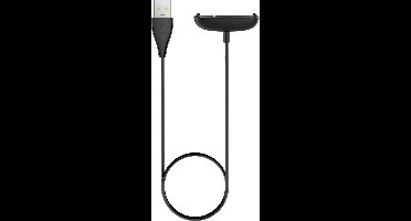 Bandz smartwatch oplader geschikt voor Fitbit Inspire 2 / Fitbit Ace 3 - USB-A oplader - Magnetische oplader - 100cm oplaadkabel met USB-A aansluiting (zwart)