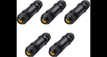 Waterdichte IP68 connector kabelverbinder voor 2 kabels - Voordeelset van 5 stuks - Kabels verbinden zonder solderen