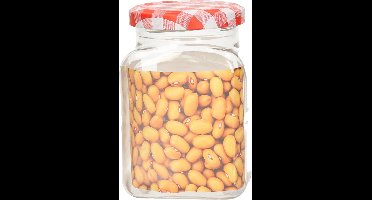 Plasticforte Weckpot/inmaakpot Classic - 400ml - kunststof - draaideksel - rood - D7 x H11 cm