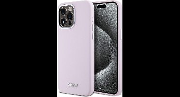 DKNY Silicone Metal Logo Back Case (MagSafe Compatible) - Geschikt voor Apple iPhone 14 Pro Max (6.7") - Roze