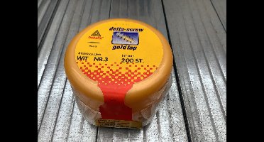 Afdekkapje voor platkop kruiskop pzd3 houtschroef. Wit. 200 stuks. DeltafiX.