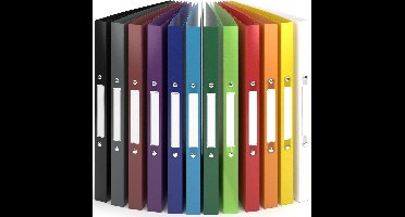 2 x Ringmap A4 - Met 2 Ringen 16mm, Tot 100 Pagina's, Rug Breedte 2,5 cm, Kleur Arch, Natuur" Kleurencollectie, Met Rug Etiketten - Ringband, Ordner Map, Binder
