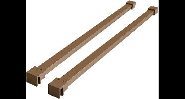 Sanifun Elenor set stabilisatiestangen 1200 mm voor vrijstaande inloopdouches geborsteld brons koper
