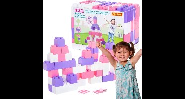 Roze Bouwblokken "XXL", 45 st. + Blokconnector