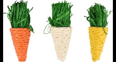 Konijnenspeelgoed Legou wortel - Oranje - 9 cm - 3 stuks