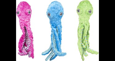 Flamingo hondenspeelgoed – Bubbly Octopus S 35cm – pluche octopus voor honden met squeaker – knuffelspeeltje in meerdere kleuren