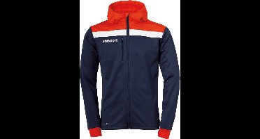 Uhlsport Offense 23 Trainingsjack Met Capuchon Kinderen - Marine / Rood / Wit | Maat: 128