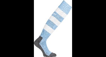 Uhlsport Team Pro Essential Stripe Voetbalkousen - Hemelsblauw / Wit | Maat: 33-36