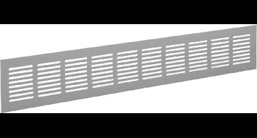 Nedco BV Plintrooster 1000x80mm aluminium wit