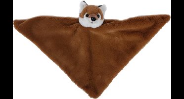 Pia soft toys Knuffeldier Vos - zachte pluche stof - tuttel/knuffeldoekje - bruin - 45 cm - baby/peuter