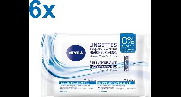 Nivea Reiniging Doekjes Verfrissend - 6 x 25 Doekjes
