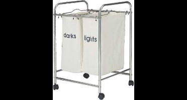 Cosy&Trendy Wasgoedsorteerder Met 2 Zakken Op Wielen