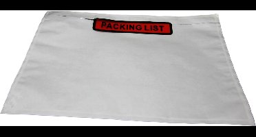 1000 stuks - Paklijstenveloppen A5 - 228 x 165mm – documents enclosed - transparant