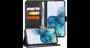 Hoesje geschikt voor Samsung Galaxy S20 Plus - Book Case Kunstleer Pasjeshouder Zwart