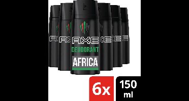 Axe Africa Bodyspray Deodorant - 6 x 150 ml - Voordeelverpakking