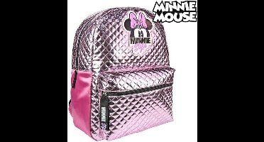 Rugzak Minnie Mouse - roze metallic schooltas 40cm