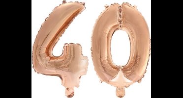 Folieballon nr. 40 Rosé Goud 41cm