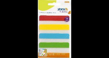 Stick'n Bladwijzer - Index Tabs - 38x76mm - 4 Kleuren - 24 Sticky Tabs
