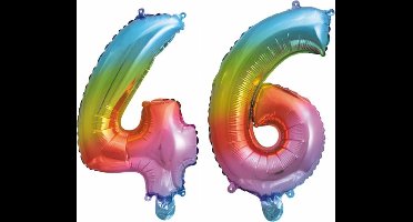Folieballon nr. 46 Regenboog 86cm