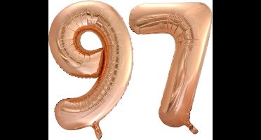 Folieballon nr. 97 Rosé Goud 86cm