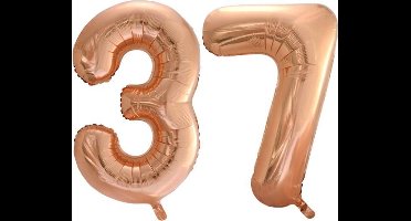 Folieballon nr. 37 Rosé Goud 86cm